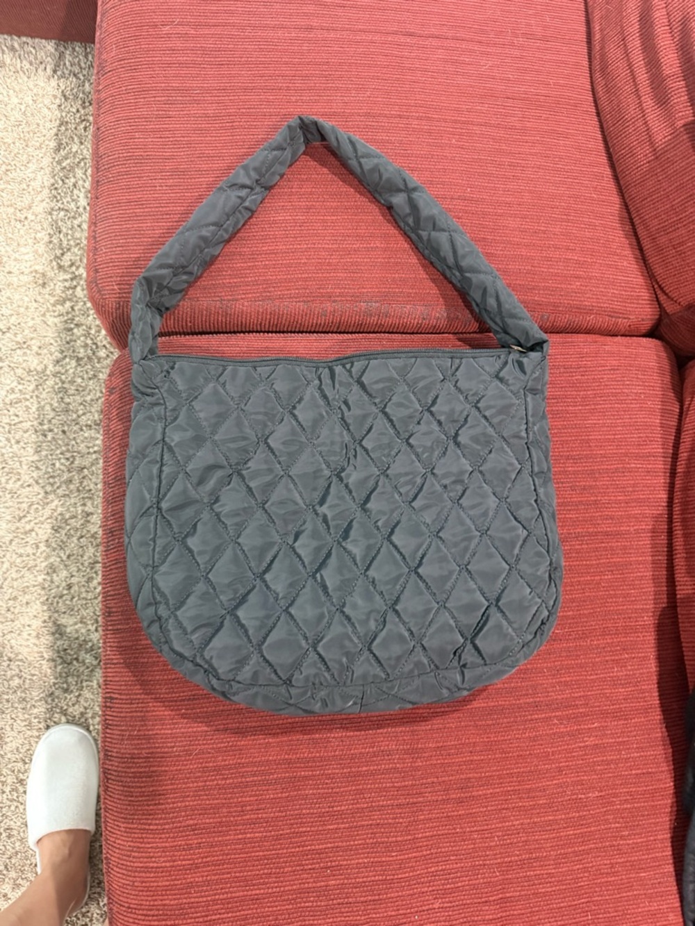 Quilted Shoulder Bag in black